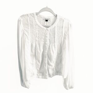 American Eagle Cotton Pintuck Blouse